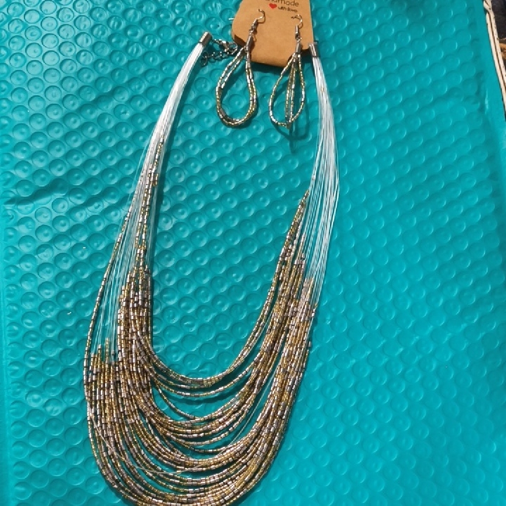 Chic Multilayer Gold and Silver Necklace Set
